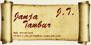 Janja Tambur vizit kartica